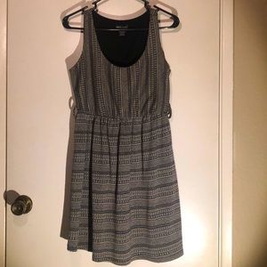 Mid length brown and black dress